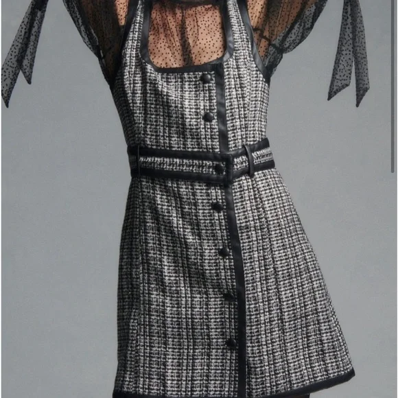 Anthro Maeve tweed mini dress size 10 - Picture 12 of 16